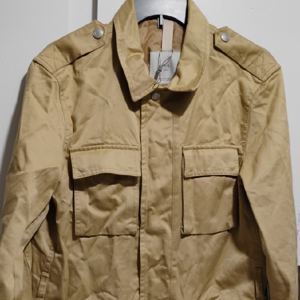 (X-58) Mango MNG Man Beige Utility Jacket Never Worn Sz.S - Picture 4 of 14